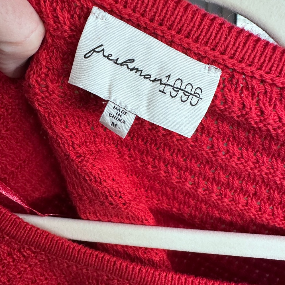 Freshman Vibrant Red Crew Neck Sweater - Picture 3 of 3